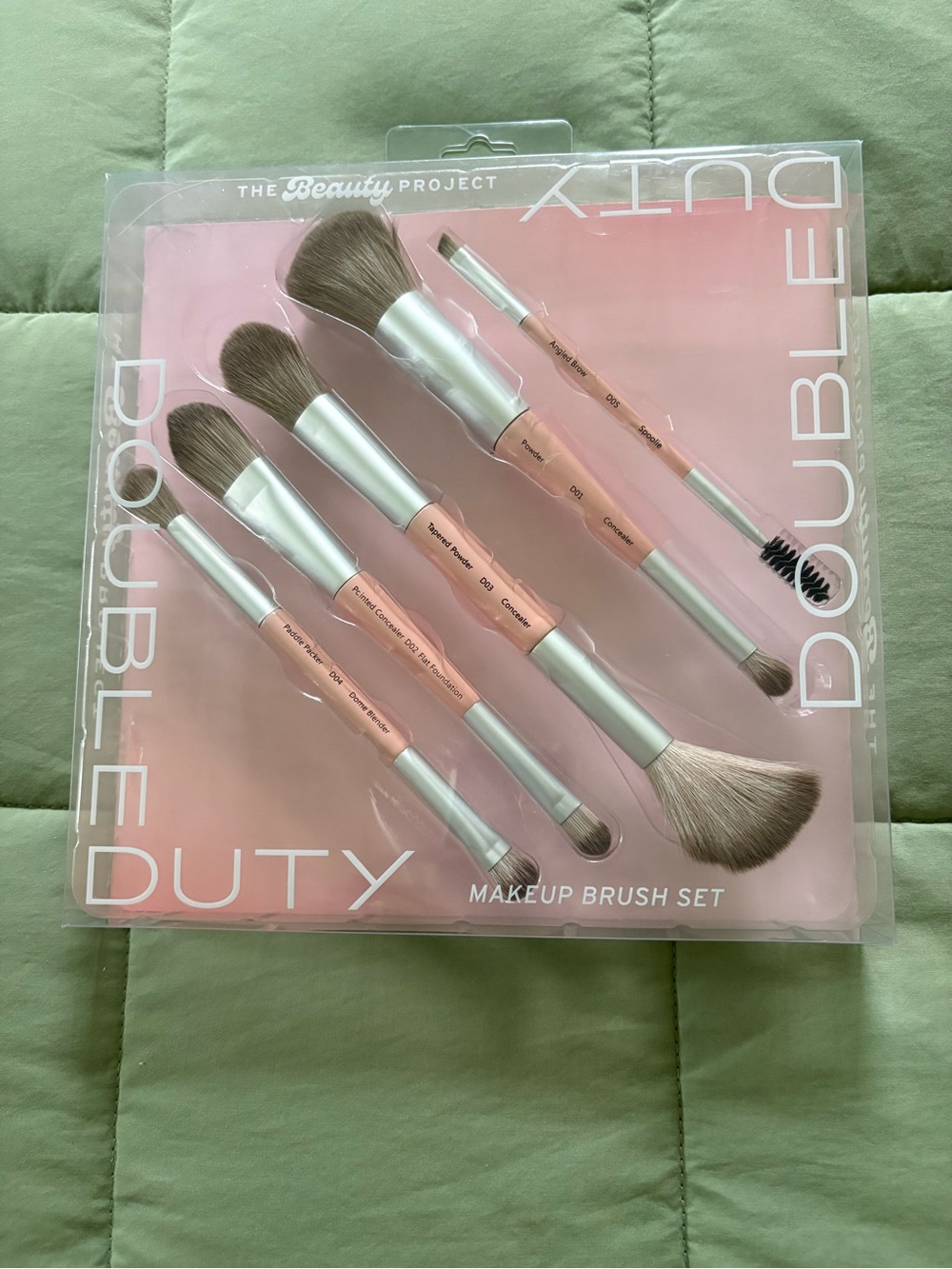 Makeup Brush - Double Duty Pink Makeup Brush Set
